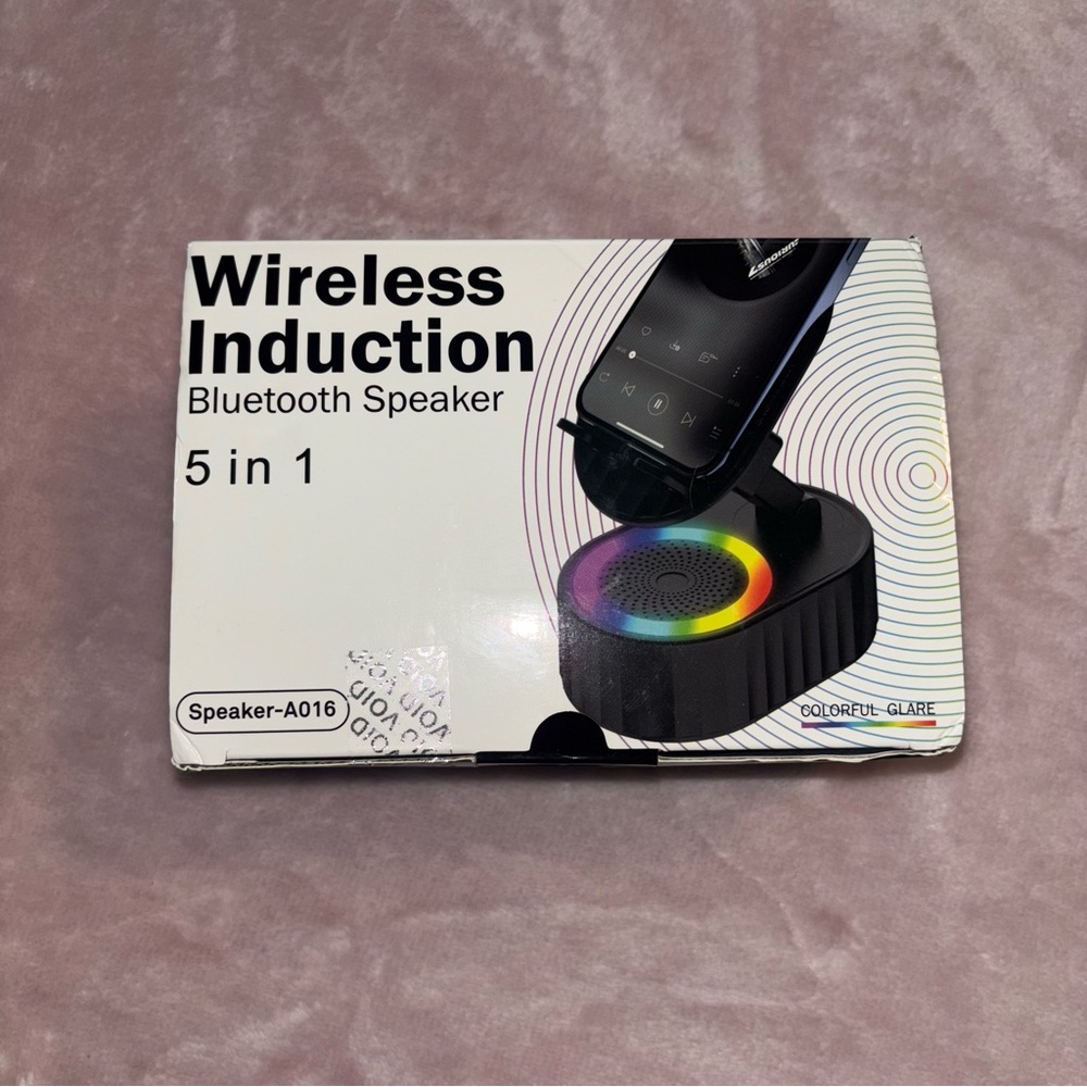 Wireless Induction Bluetooth Speaker with LED Light